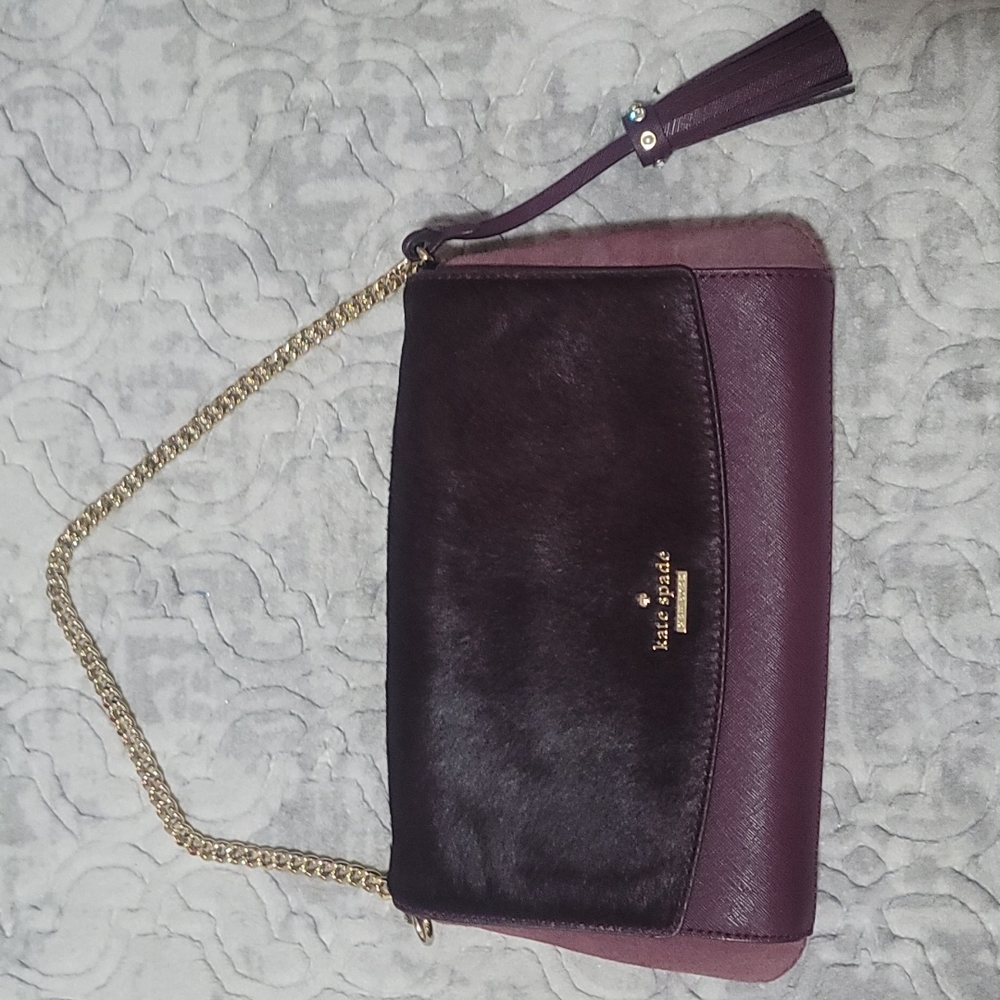Kate spade  authentic wine plum shoulder purse